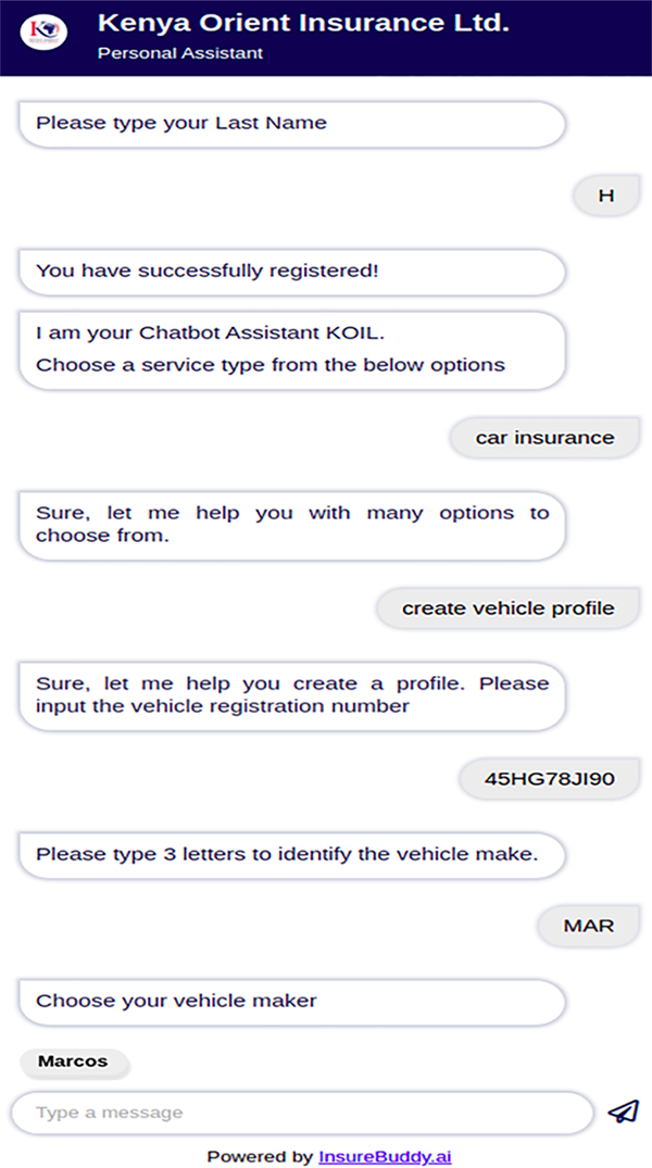 Create Vehicle Profile